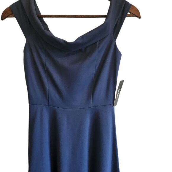 Lulu's Blue Off the Shoulder Mini Dress - Picture 1 of 7